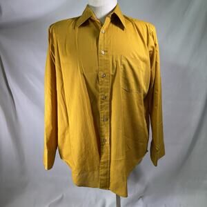 VTG Arrow Sz XL Men's The‎ Kent Collection Custom USA Yellow Dress Shirt